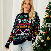 Lesmart Women's Snow Man Graphic Knitted Christmas Sweater